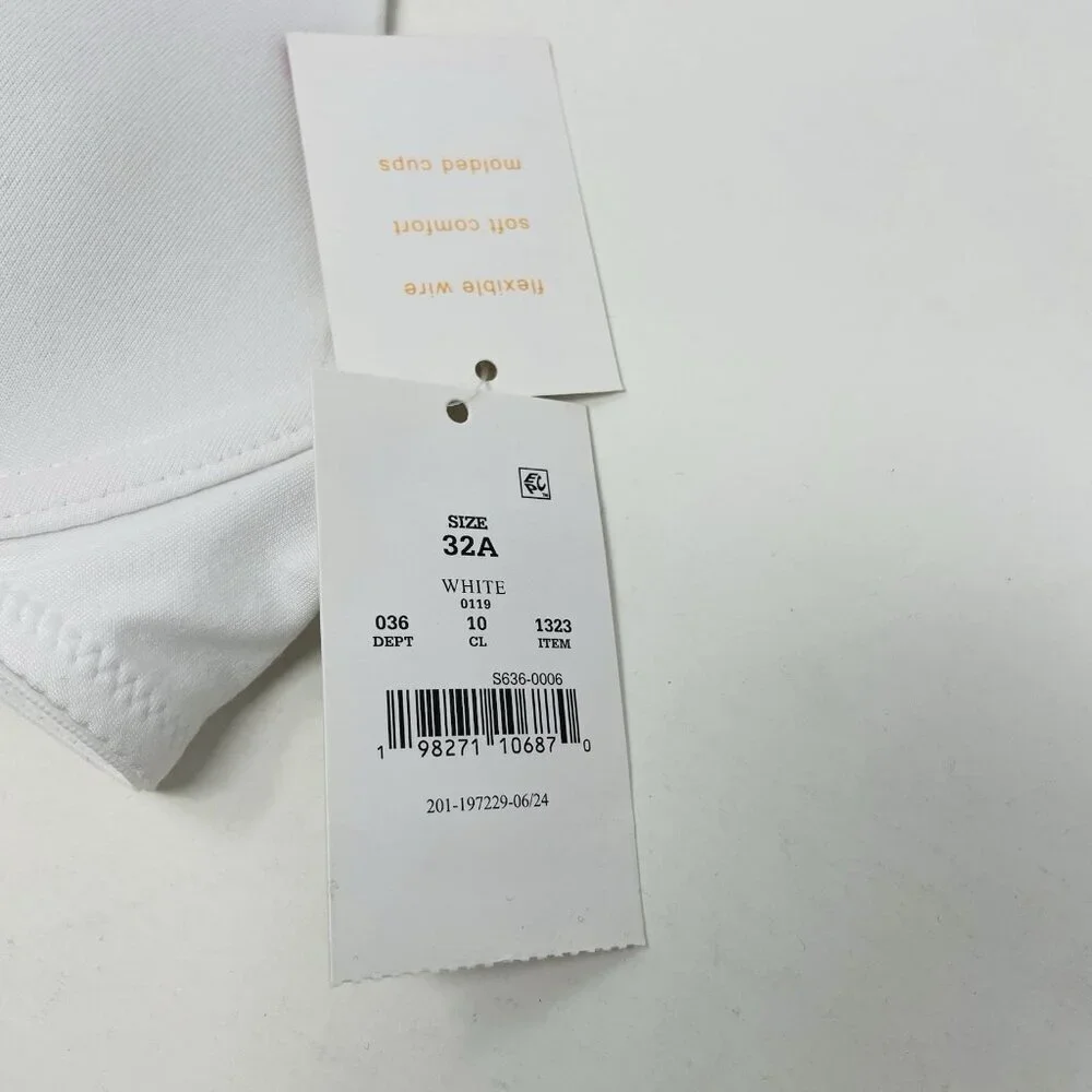 Maidenform Youth Girls Size 32A Contour Microfiber Underwire‎ Bra in White 2490